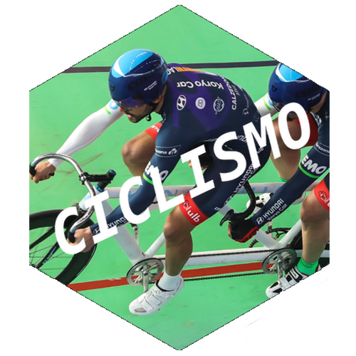 Foto en el tandem compitiendo en pista, que es enlace al post de ciclismo