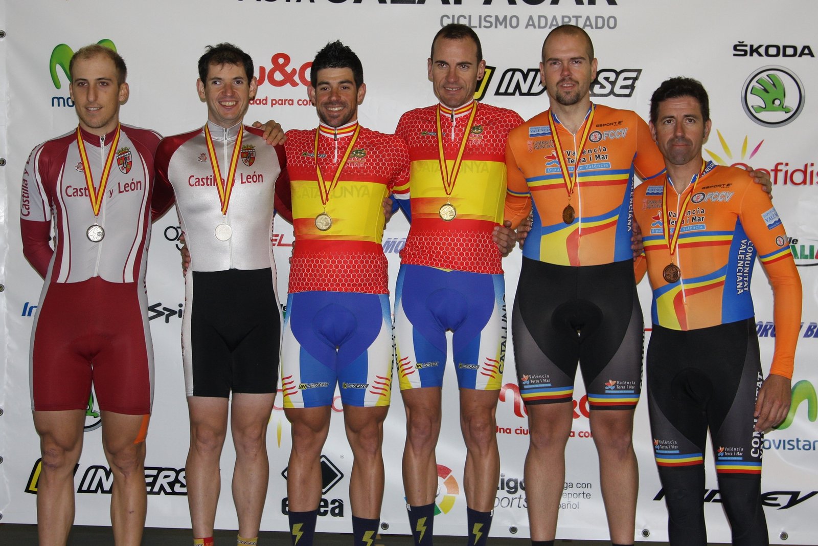 Foto de uno de los podios de un campeonato de España de pista, fuimos bronce