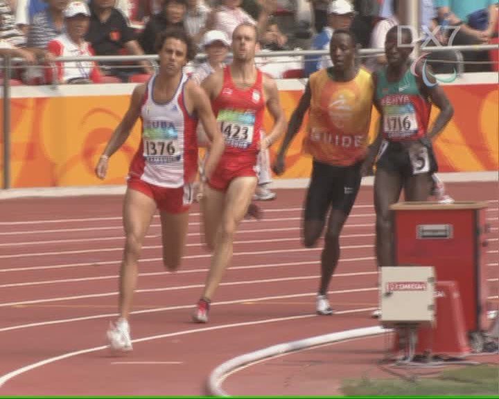 Foto en carrera de los 800 m de Pekín 2008